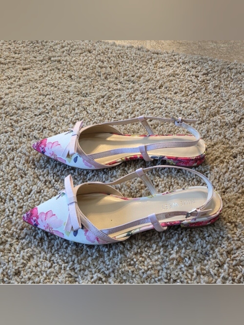 Nine West Women's Lanela Flat In Pink SZ 7.5